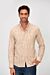 Long Sleeve Slim Fit Jakar Printed Linen Shirt