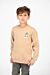 Crew Neck Printed Melton Sweatshirt