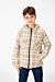 Fur Padded Hood Shirt With Full Zip
