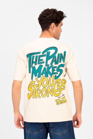 Regular Fit Half Sleeve Text Print T-shirt