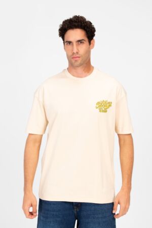 Regular Fit Half Sleeve Text Print T-shirt