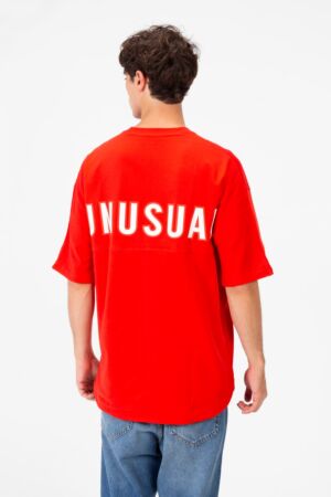 Tomato Oversized Summer Short Sleeves T-Shirt With Back Text Print