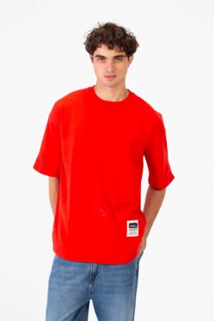 Tomato Oversized Summer Short Sleeves T-Shirt With Back Text Print