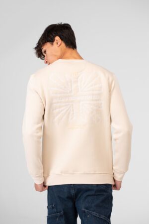 Printed Crew Neck Sweatshirt In Practical Material