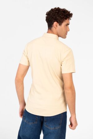 Slim Fit Gabardine Half Sleeve Shirt
