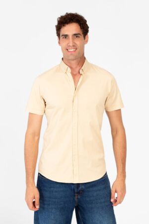 Slim Fit Gabardine Half Sleeve Shirt