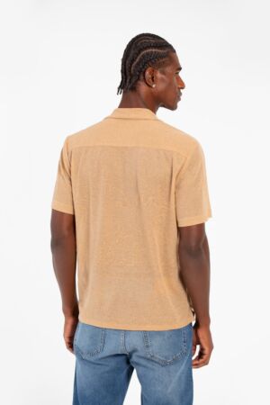 Basic Slim Fit Half Sleeve Transparent Mesh Shirt