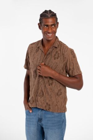 Half Sleeve Jakar Shirt With Breathable Fabric
