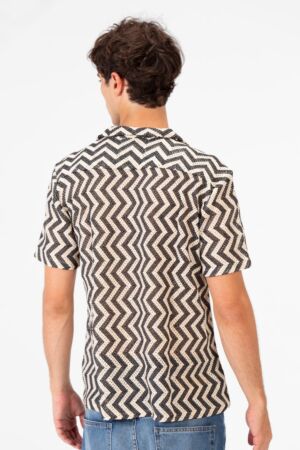 Slim Fit Short Sleeve Mesh Shirt With Breathable High Quality Material