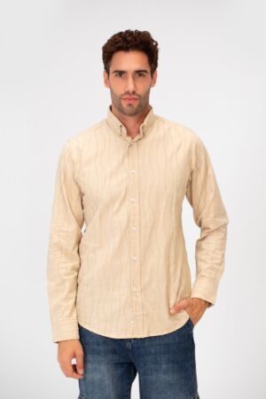 Long Sleeved Striped Slim Fit Shirt In A Comfortable Fit