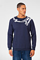 Collar Print Crew Neck Sweatshirt