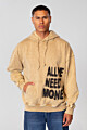 Oversized Hood Sweatshirt With A Text Print