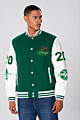 Winter Varsity Baseball Jacket with White Stripes